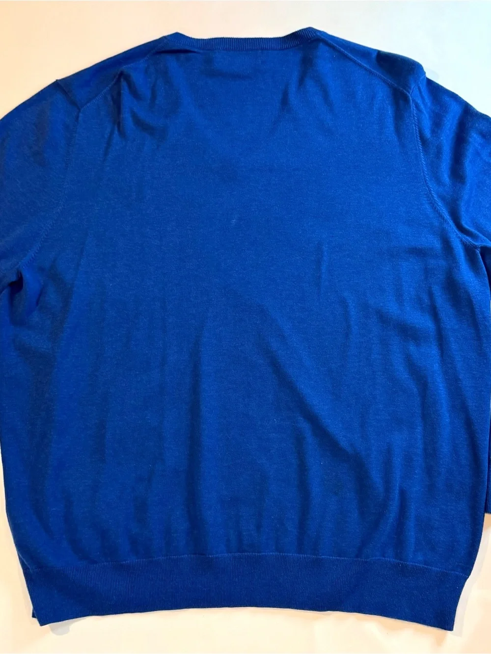 Brooks Brothers Sweater Mens XXL Supima Cotton V-Neck Pullover Knit Classic Blue